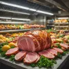 Combien coûte un jambon à la broche en grande distribution ?